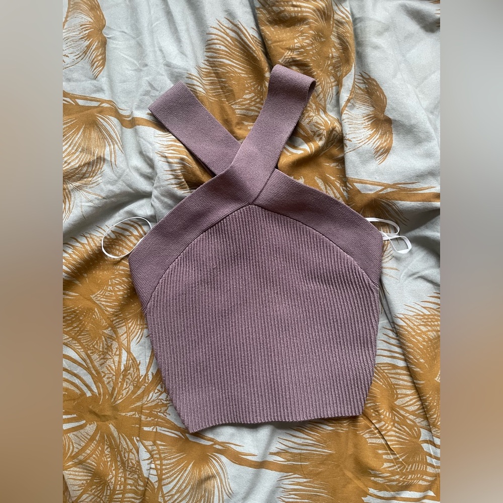 Babaton Sculpt Knit Criss Cross Cropped Tank 2xs